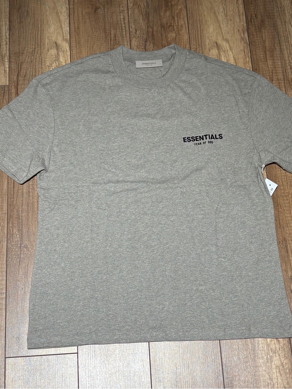 Essentials Fear of God Dark Oatmeal Heather Gray Men’s T Shirt Short Sleeve